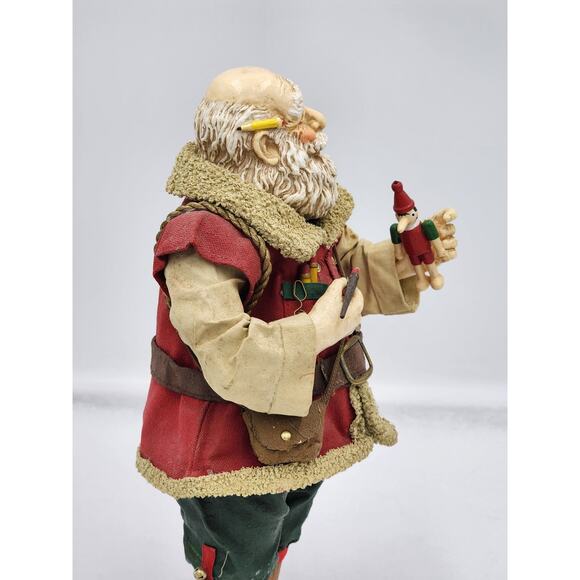 Midwest Importers Of Cannon Falls Santa Toymaker Holding Pinocchio Christmas 10" - Picture 10 of 16